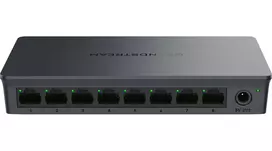 Nevaldomas jungiklis Grandstream GWN7701 — 8× Gigabit (10/100/1000), plastikinis korpusas, 16Gbit/s perjungimas, be PoE