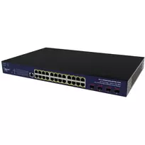 ALLNET ALL-SG8428v2FPM-10G valdomas tinklo komutatorius – 24+4 prievadai, PoE, 10G jungtys