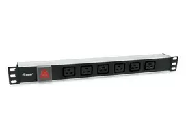 Equip 333319 maitinimo paskirstymo blokas (PDU) 6 AC lizdai 1U juoda