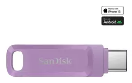 WESTERN DIGITAL SanDisk Ultra Dual Drive Go 1 TB USB atmintukas – USB-C / USB-A – violetinis