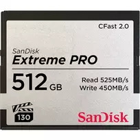 WESTERN DIGITAL SanDisk Extreme Pro CFast 2.0 atminties kortelė 512GB – 525MB/s skaitymo greitis