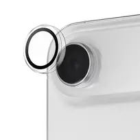 PanzerGlass Hoops apsauginis objektyvo stikliukas iPhone Air — grūdintas stiklas su silikoniniu rėmeliu, skaidrus, 1 vnt.