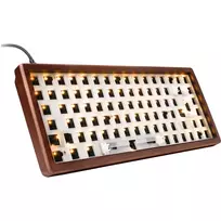 Barebone PC korpusas Sharkoon SKILLER SGK50 S3 Wood su ATX palaikymu ir RGB apšvietimu