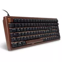 Klaviatūra Sharkoon SGK50 S2, USB, QWERTZ, vokiška, medžio apdaila