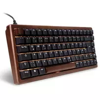 Sharkoon 100068081 Klaviatūra USB QWERTZ Vokiška Juoda Mediena 75%