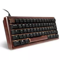 Sharkoon 100068100 Klaviatūra Office USB QWERTZ Vokiška Medienos Spalva 61 Klavišas RGB LED