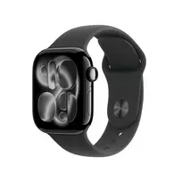 APPLE Watch Series 11 GPS 42mm dėklas iš juodo aliuminio su juodu sportiniu dirželiu M/L