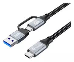 Equip 128431 USB laidas USB 3.2 Gen 2x2 1 m USB A/USB C/USB C juodas
