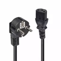 Lindy 3m Schuko kištukas į IEC C13 maitinimo laidas, juodas