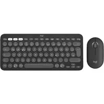 Logitech Pebble 2 Combo belaidė klaviatūra ir pelė QWERTZ vokiška pilka