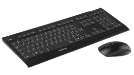 Belaidis klaviatūros ir pelės rinkinys CHERRY B.Unlimited 3.0, RF belaidis, AZERTY prancūziškas, juodas