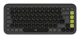 LOGITECH belaidė klaviatūra Pop Icon Keys - Graphite & Green QWERTZ (vokiškas išdėstymas)