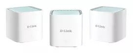D-Link EAGLE PRO AI AX1500 „Mesh“ sistema – 3 komplekte, balta, vidaus, „Mesh“ sistema, maitinimo, būsenos, 500 m², dviejų juostų (2,4 GHz / 5 GHz)