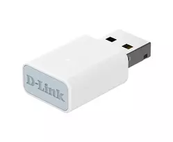 D-Link AC1300 Wi-Fi 5 USB adapteris, belaidis ir laidinis, USB, WLAN, Wi-Fi 5 (802.11ac), baltas