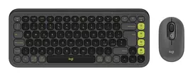LOGITECH belaidis rinkinys POP Icon – grafitas ir žalia itališkas QWERTY