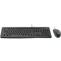 LOGITECH Desktop MK120 laidinis rinkinys, USB, QWERTZ, juodas, su pele