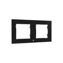 Shelly WF2 juodas išmanusis jungiklio rėmelis be varžtų, suderinamas su Shelly Wall Switch