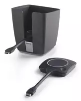 Barco ClickShare padėklas su 2 USB-C mygtukais, juoda spalva, laidinis, stalo jungtis