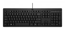 HP 125 laidinė klaviatūra, viso dydžio (100 %), laidinė, USB, juoda