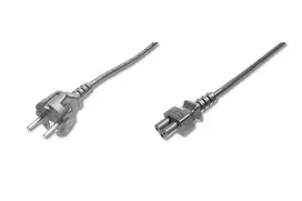 Assmann maitinimo laidas, Schuko - C5, kištukas/lizdas, 1,8 m, H05VV-F3G 0,75 mm², juodas (AK-440103-018-S)