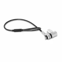 DICOTA D32068 universali mini kabelinė spyna nešiojamiesiems kompiuteriams, 0,3 m, 3 keičiamos galvutės, sidabrinė
