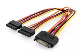 Digitus AK-430405-003-M vidinis maitinimo kabelis, SATA 15 kontaktų, juodas