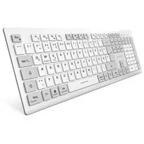 Belaidė klaviatūra Sharkoon OfficePal K30W balta, DE išdėstymas, membraninė