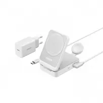 Anker MagGo 3-in-1 15W sulankstoma balta EU belaidė įkrovimo stotelė