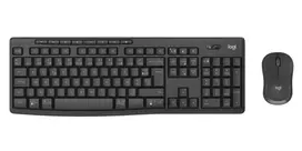 Belaidis klaviatūros ir pelės rinkinys Logitech MK370 Combo for Business, pilno dydžio, AZERTY (prancūziškas išdėstymas), grafitas