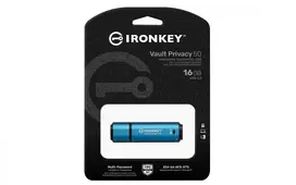 Kingston IronKey Vault Privacy 50 16GB USB atmintukas su AES-256 šifravimu, FIPS 197