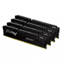 Kingston FURY Beast 64GB DDR5 6000MT/s CL40 atminties rinkinys (4x16GB) juodas XMP