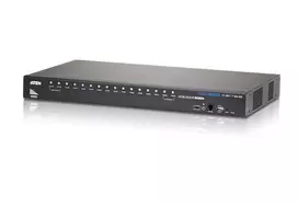 ATEN CS17916-AT-G 16 prievadų USB HDMI KVM komutatorius su garsu, 2 prievadų USB 2.0 šakotuvas, 1920x1200@60Hz, kaskadinis iki 256 kompiuterių, juodas