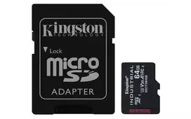 Kingston Technology 64GB microSDXC Industrial C10 A1 pSLC kortelė su SD adapteriu