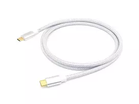 Equip USB 3.2 Gen 2 Type-C į C laidas, 1 m, 5A, sidabrinis/baltas