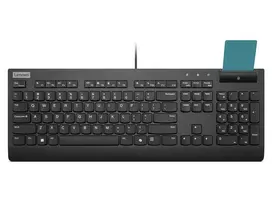 Pilno dydžio laidinė klaviatūra su kortelių skaitytuvu Lenovo Smartcard Wired II — vokiškas išdėstymas, USB, 106 klavišai, juoda