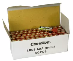 Šarminės baterijos CAMELION AAA (LR03) 60 vnt. – pakuotė didelės galios prietaisams