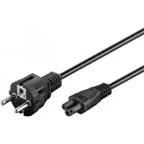 Wentronic Goobay Maitinimo Laidas su Įžeminimu, 1,8 m, Juodas - Kištukas F (CEE 7/7) > Prijungimo Lizdas C5 (93586)
