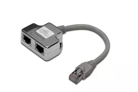 DIGITUS CAT 5e adapteris jungtis 2x RJ45 motina į 1x RJ45 tėvą 0,19 m