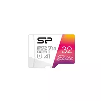 MicroSDHC atminties kortelė Silicon Power 32GB UHS-I Class 10 (skaitymas 100MB/s) su adapteriu, rožinė