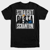 Straight Outta Scranton Lazy The Office Dunder Mifflin Micheal Scott T-Shirt M
