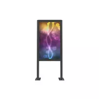 Lauko informacinis kioskas Edbak POK101 plieninis juodas portretinis 862x200x1981 mm