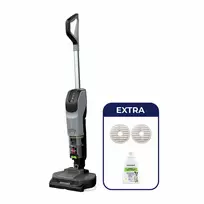 Bissell SpinWave + Vac Pet Select belaidis šluotinis siurblys, sausas ir šlapias valymas, be maišelio, 370 W, juoda, pilka, žalsva