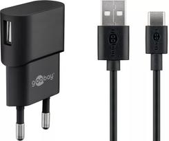 Įkroviklis GOOBAY 45298 – universalus USB 5V 1m, AC 100–240V, 5 W, juodas