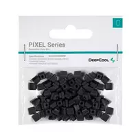 Guminiai tvirtinimo elementai DeepCool PIXEL universalus rinkinys 100 vnt., juodi, 9,8 g bendras svoris