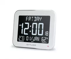 Skaitmeninis laikrodis Muse M-090 WMC – stačiakampis LCD, 220×177.5×24.5 mm, baterija/DC 4.5V