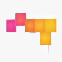 LED skydinis šviestuvas Nanoleaf N8100K02-6BS — kvadratinis RGB, 6 vnt., AC 100–240 V, montavimas ant sienos