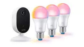 WiZ išmaniojo apšvietimo pradžios rinkinys su namų stebėjimo funkcija, Wi-Fi/Bluetooth, baltas, 3 lemputės