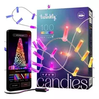 Twinkly Candies LED Kalėdinės eglutės lemputės TWKC100RGB-T 6 m žvakės formos