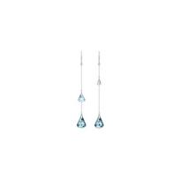 Swarovski auskarai Spirit Water Spirit serija Nėrago ašaros Mėlynosios jūros legenda Crystal Clear Asimetriškas ilgas lašelio formos elementas 5521784 mėlyna