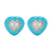 Swarovski Dulcis Logo Design Stud Earrings Women's Blue 5714385 mėlyna